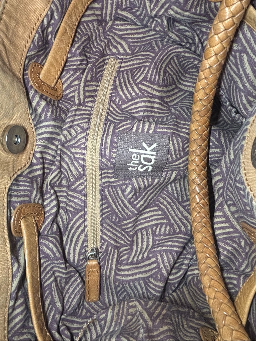 The Sak Classic Tan Leather Shoulder Bag - Stylish Everyday Tote - Picture 8 of 10
